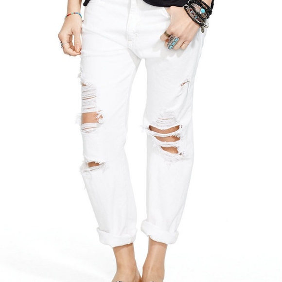 One Teaspoon Denim - One Teaspoon Ripped White Jeans